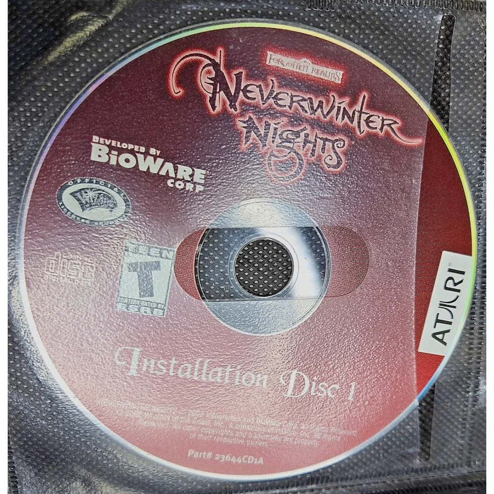 Neverwinter Nights PC Game 2002 3 Discs No Case Tested